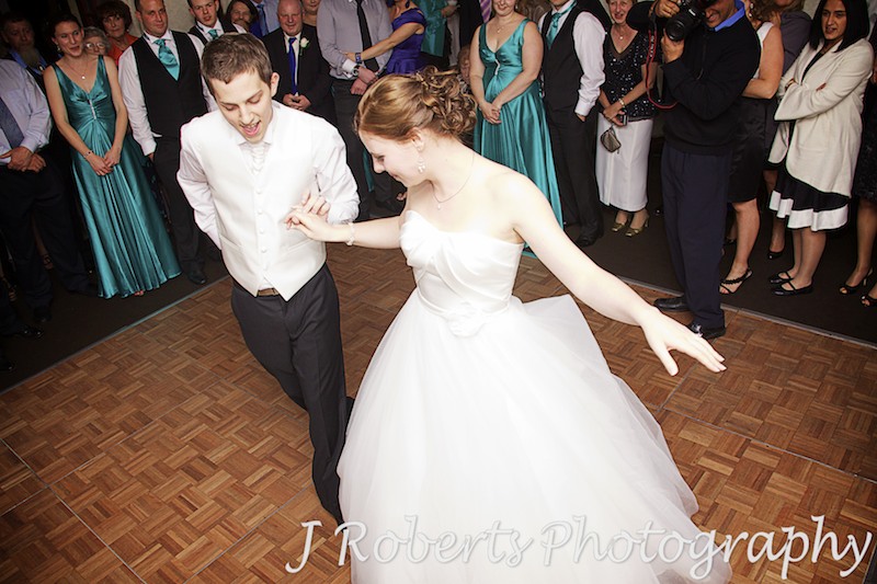 Bride and groom waltzing - wedding photography sydney